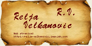 Relja Velkanović vizit kartica